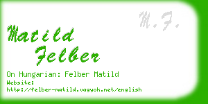 matild felber business card